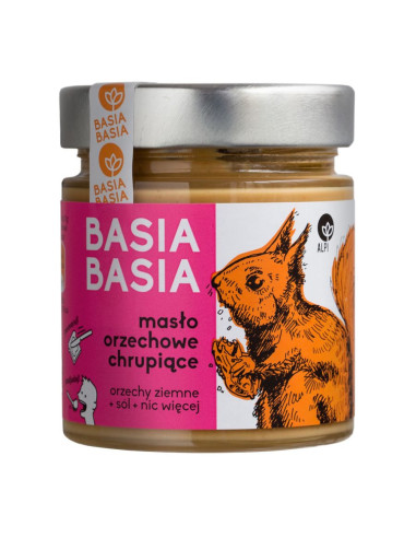 Masło Orzechowe Chrupiące 210 g Basia Basia Alpi Hummus