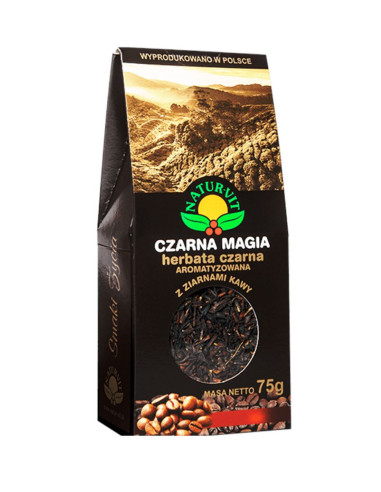Czarna magia - herbata czarna z ziarnami kawy 75g NATURA WITA