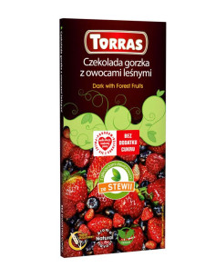 Czekolada Gorzka z Owocami Leśnymi bezgl. bez cukru 125g TORRAS