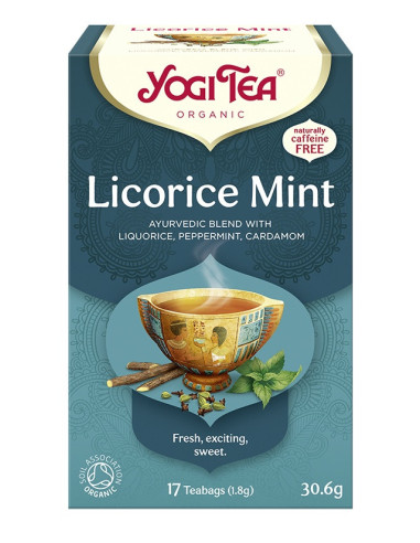 Herbata LUKRECJA Z MIĘTĄ Licorice Mint Yogi Tea BIO