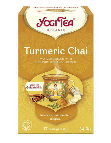 Herbata ZŁOTY CZAJ Z KURKUMĄ Turmeric Chai Yogi Tea BIO