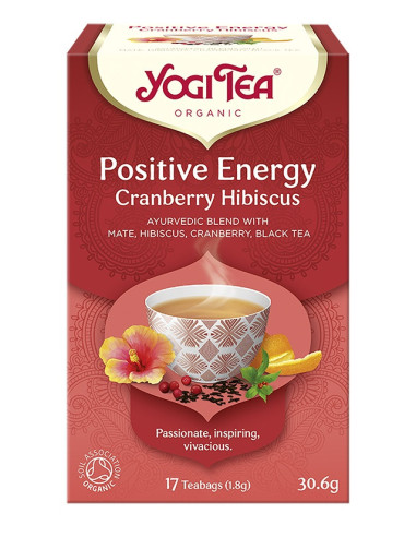 Herbata POZYTYWNA ENERGIA Positive Energy Cranberry Hibiscus Yogi tea BIO