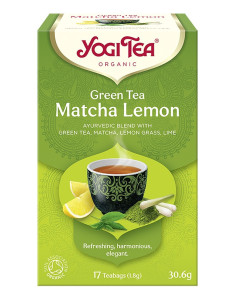 Green Matcha Lemon Zielona Matcha Cytrynowa 17 saszetek Yogi Tea