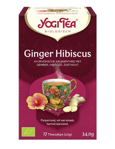 YOGI TEA Ginger hibiscus imbir z hibiskusem 17x2g