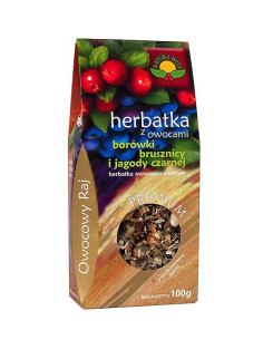 Herbatka z owocami borówki brusznicy i jagody czarnej 100g NATURA WITA