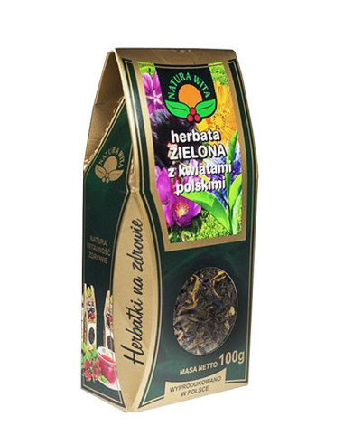Herbata zielona z kwiatami polskimi 100g NATURA WITA