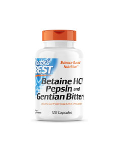 Betaine HCL Pepsin & Gentian Bitters - 120 caps - Doctor's Best