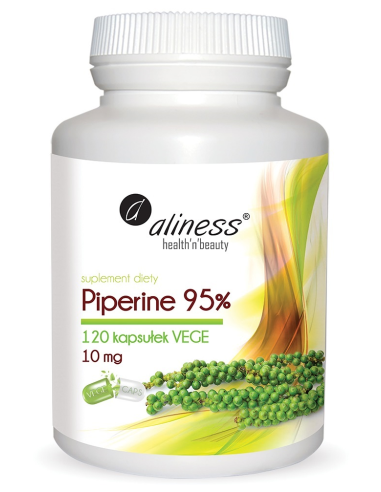 Piperyna 95% 120 kapsułek VEGE 10 mg Aliness