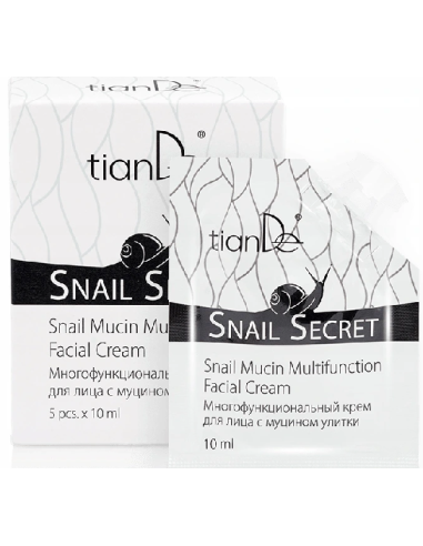 Wielofunkcyjny Krem do Twarzy z Mucyną Ślimaka Snail Secret 5 szt x 10 ml Tiande