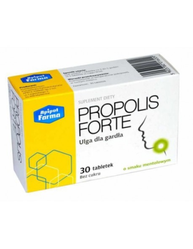 Propolis Forte Tabletki do Ssania o Smaku Mentolowym 30tabl. APIPOL FARMA