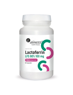 Lactoferrin Laktoferyna LFS 90% 100mg 60 kapsułek Aliness