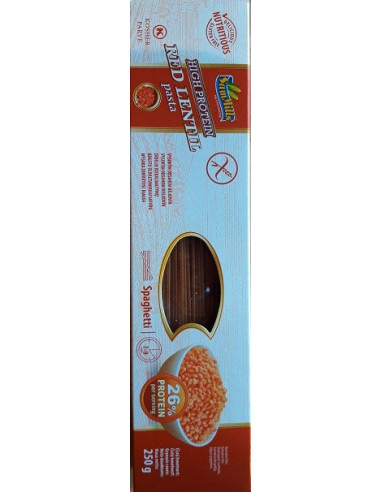Makaron z czerwonej soczewicy bezglutenowy spaghetti 250g SAM MILLS