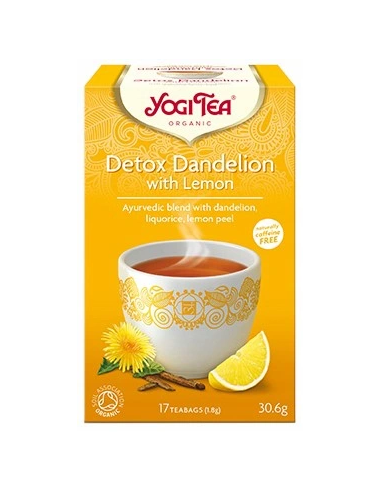 DOBRA CENA Detox Dandelion / Fell Pure with Lemon Detoks Mniszek z Cytryną BIO 17x1,8g YOGI TEA