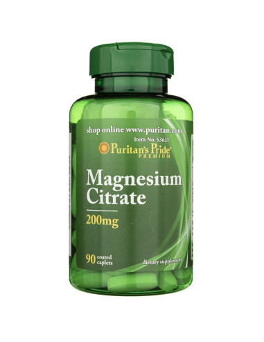 Puritan's Pride Cytrynian Magnezu 210 mg - 90 tabletek