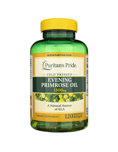 Puritan's Pride Evening Primrose Oil (Olej z wiesiołka) 1300 mg - 120 kapsułek