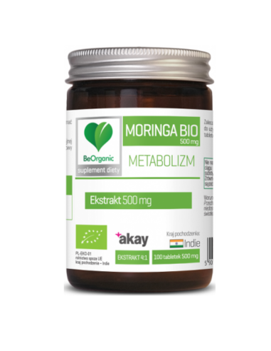 Metabolizm Moringa BIO 500mg 100t ALINESS BEORGANIC