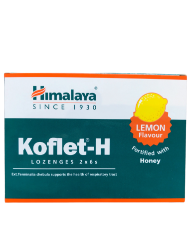 Koflet-H, Lemon - 12 lozenges - Himalaya