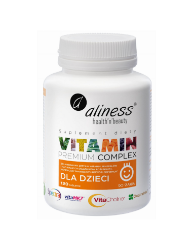 Vitamin Premium Complex dla dzieci 120 tabletek do ssania ALINESS