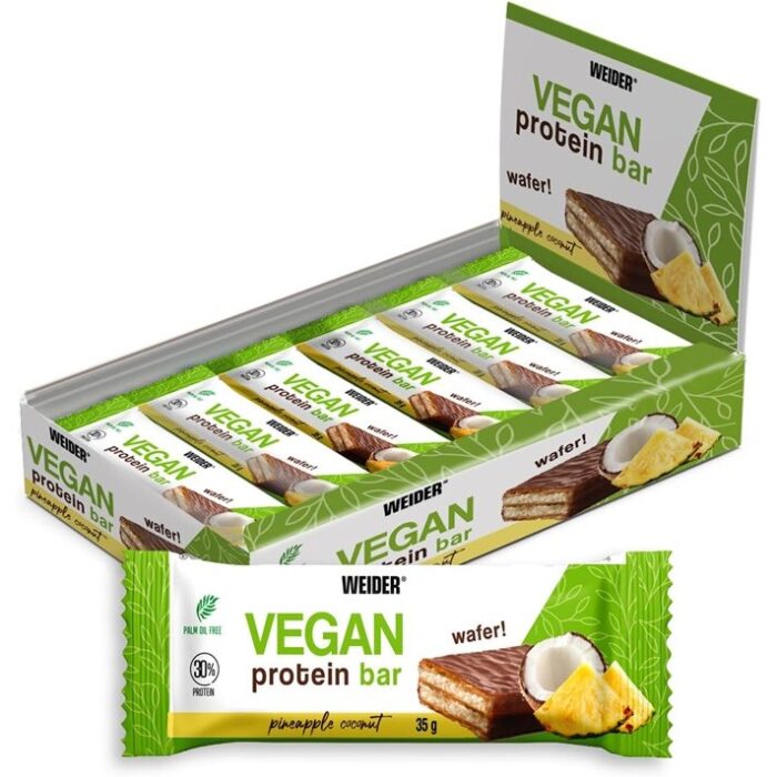 Vegan Protein Bar, Pineapple Coconut - 12 x 35g - obrazek 1