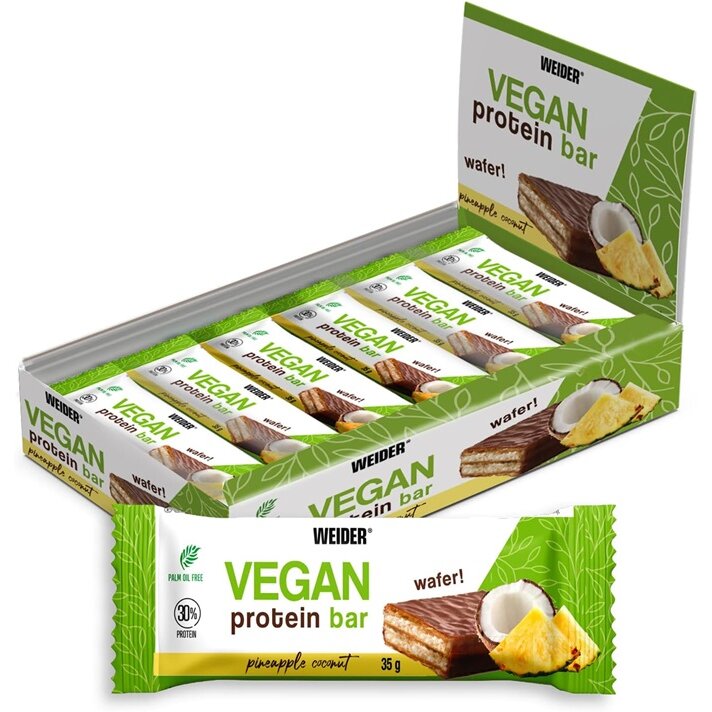00830092b53e0491ed4439f1a1a000d3-1.jpg Vegan Protein Bar, Pineapple Coconut - 12 x 35g - obrazek 1