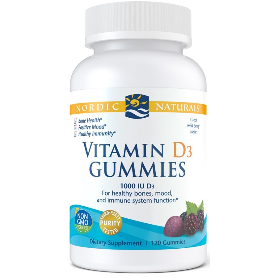 01d5ec4a463002d48c2b363a25e152de_1-1.jpg Vitamin D3 Gummies, 1000 IU Wild Berry - 120 gummies - obrazek 1