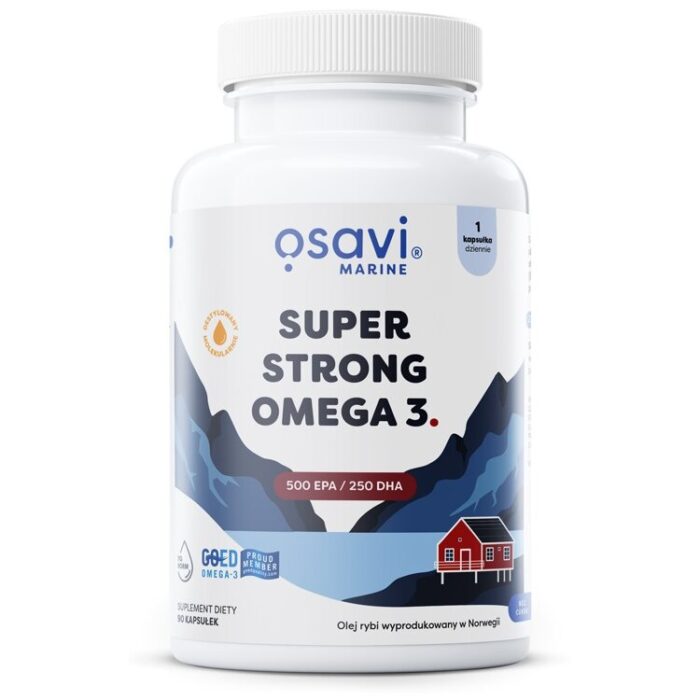 Super Strong Omega 3 (Marine), 500 EPA / 250 DHA - 90 softgels - obrazek 1