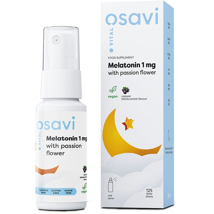 03ba1d4db0c725f1b311e236c9ed2c85-1.jpg Melatonin with Passion Flower Oral Spray, 1mg (Blackcurrant) - 25 ml. - obrazek 1