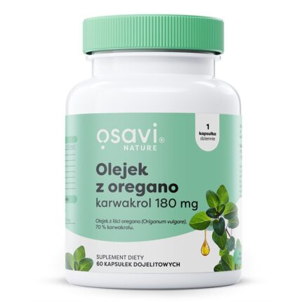 Olejek z Oregano Karwakrol, 180mg - 60 kapsułek dojelitowych