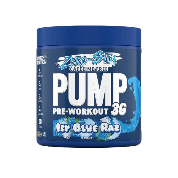 08b1dbe75489a022ecabb4add11b649f-1.jpg Pump 3G Pre-Workout (Zero Stimulant), Icy Blue Raz (EAN: 5056555204993) - 375 grams - obrazek 1