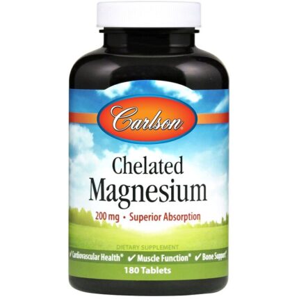 Chelated Magnesium, 200mg - 180 tablets