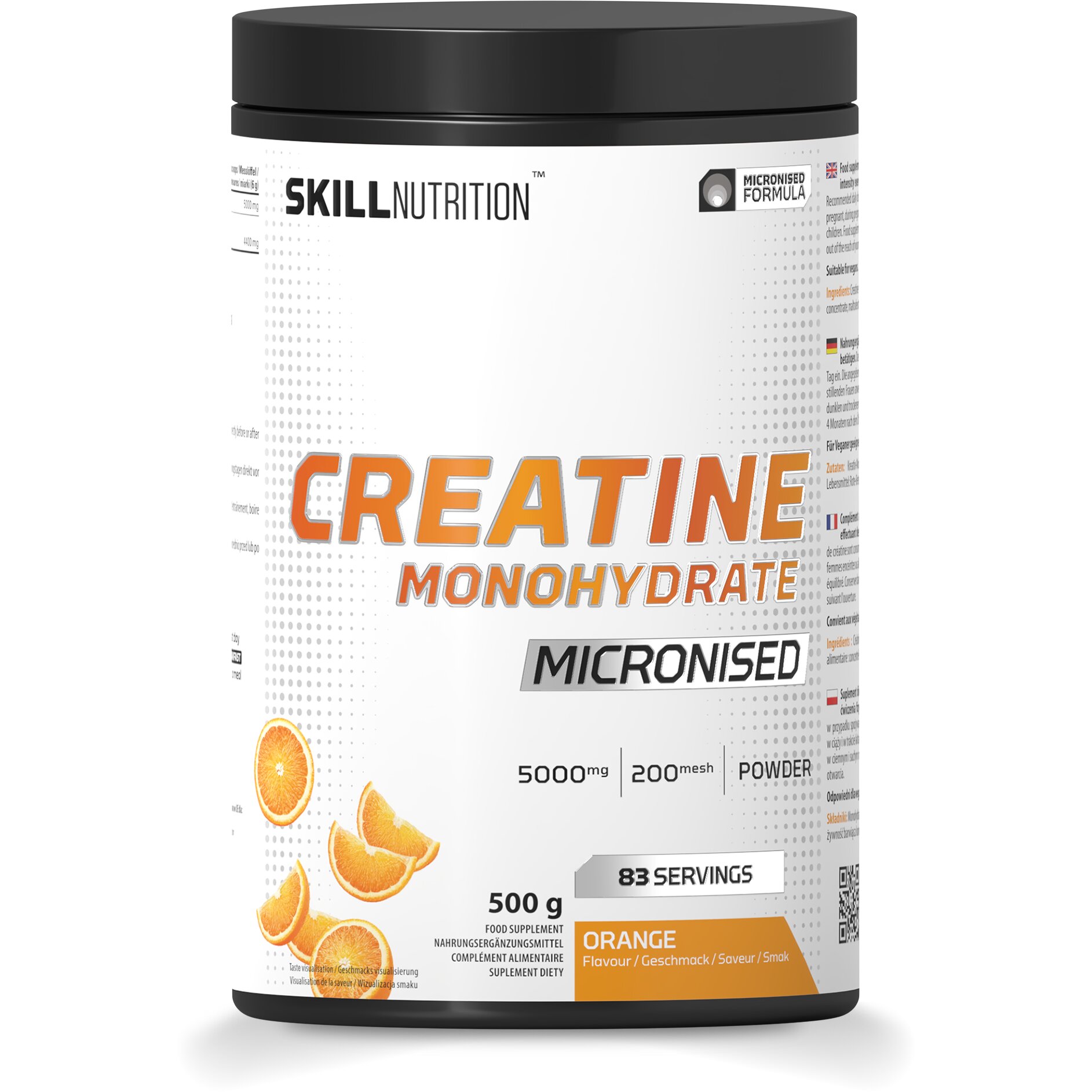 0d1912baf5dddb672300d1388a641c59-1.jpg Micronised Creatine Monohydrate Flavoured, Orange - 500 grams - obrazek 1
