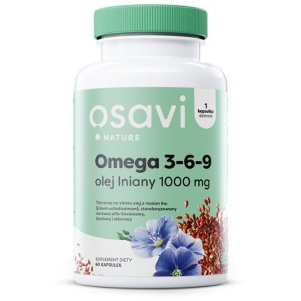 Omega 3-6-9 Olej Lniany, 1000mg - 60 softgels