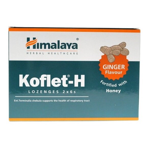 145eba00a1dc431431f8bbaa92f2a5c6-1.jpg Koflet-H, Ginger - 12 lozenges - obrazek 1