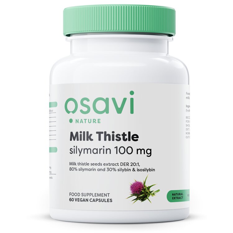 1f4bc57a2c4595ffd9499e78a665d3ec-1.jpg Milk Thistle, Silymarin 100mg - 60 vegan caps - obrazek 1
