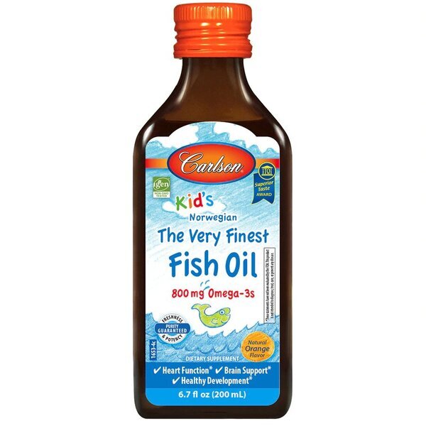 21d69d95c13511dc7711bf2f36c9b3bb-1.jpg Kid's The Very Finest Fish Oil, 800mg Natural Orange - 200 ml. - obrazek 1