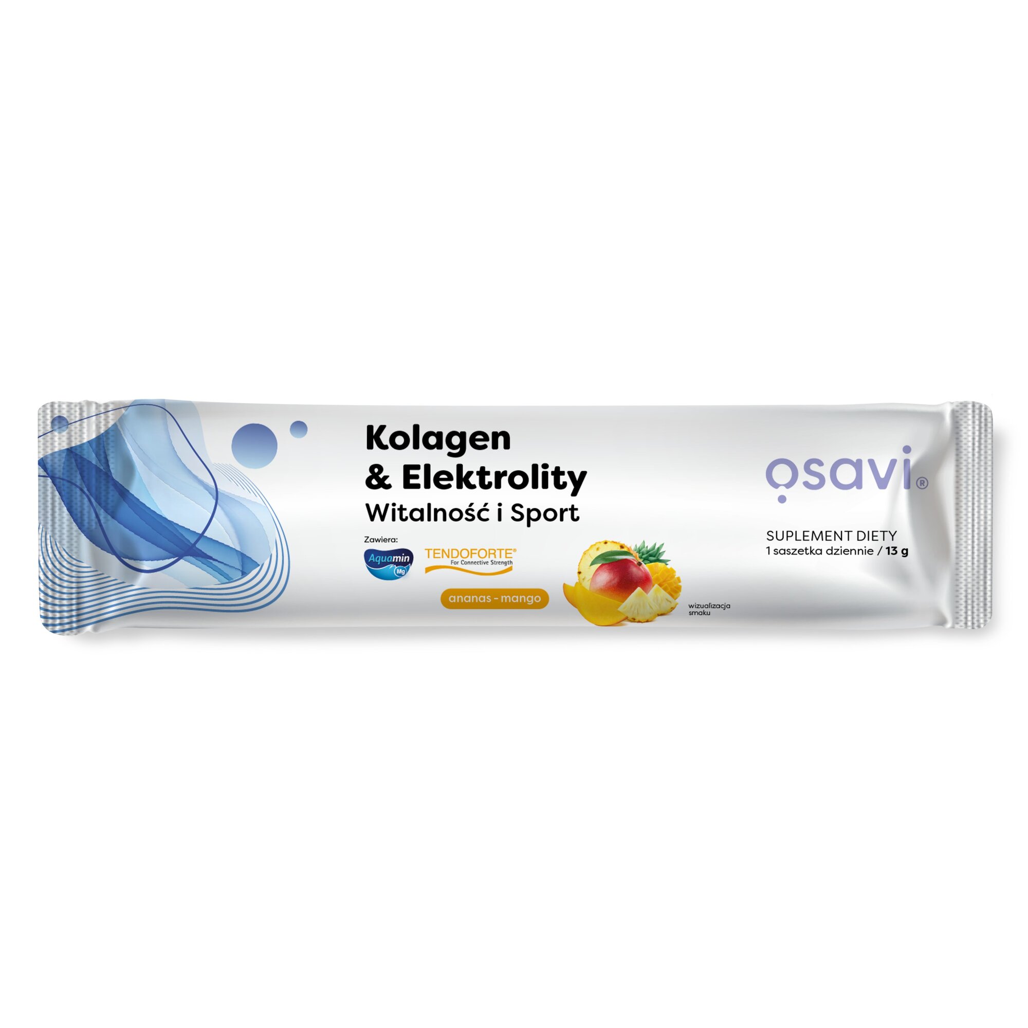 22124a38d28d5c8fff03aa209f11b34b-1.jpg Kolagen Elektrolity Witalność i Sport, Ananas & Mango - 13 grams (1 serving) - obrazek 1