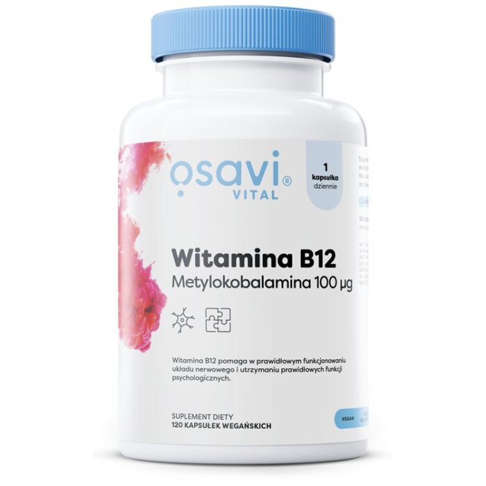 Witamina B12 Metylokobalamina, 100mcg - 120 vegan caps - obrazek 1