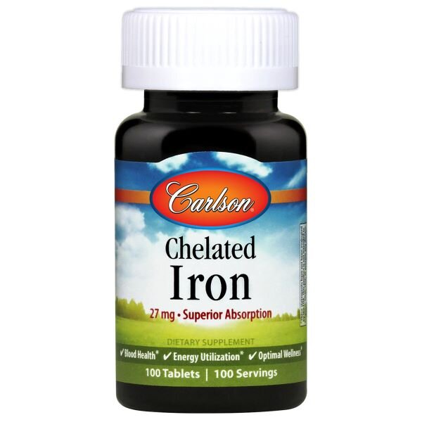 2c2010fb4346d8840b7b47d460609dd5-1.jpg Chelated Iron, 27mg - 100 tablets - obrazek 1