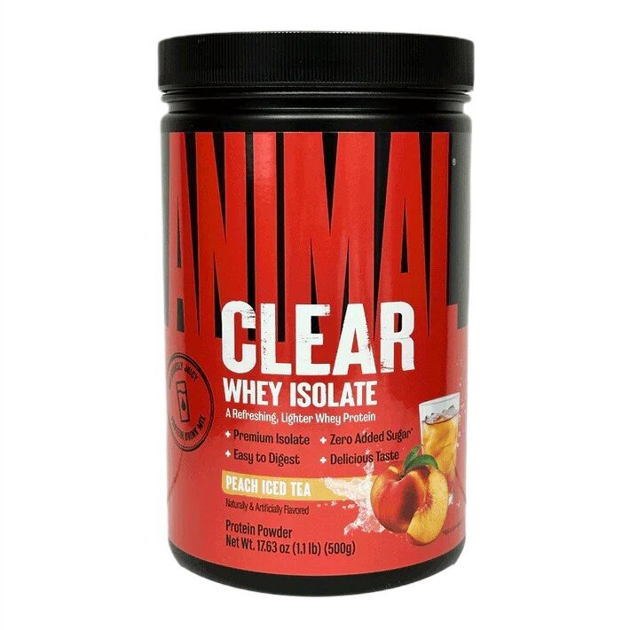 303d1964dedbf86c77381bd2c3fab347-1.jpg Animal Clear Whey Isolate, Peach Iced Tea - 500 grams - obrazek 1