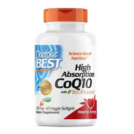 High Absorption CoQ10 with BioPerine, 200mg - 60 veggie softgels