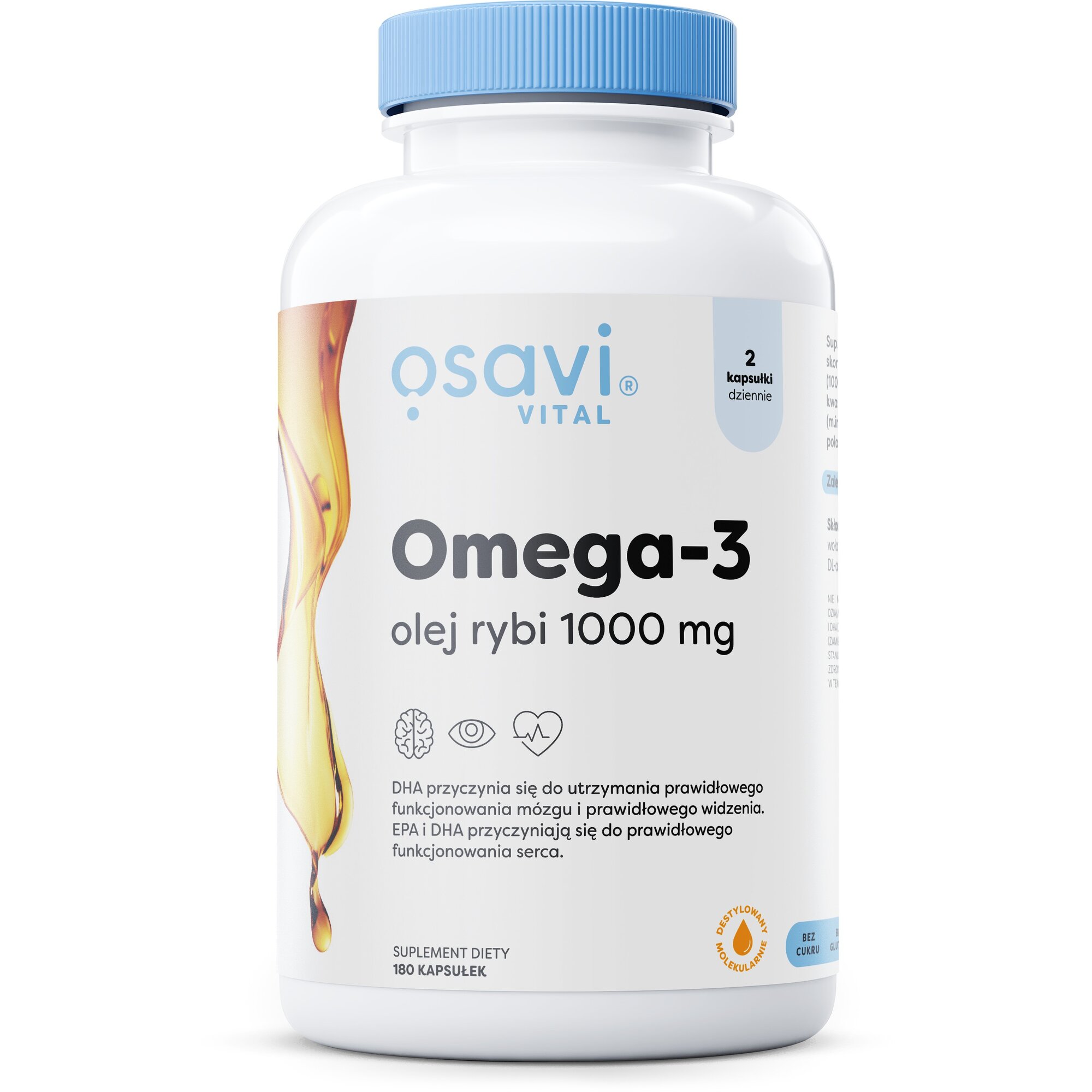 3281d3bfca4551021c5a034d5f3f91ff-1.jpg Omega-3 Olej Rybi Molecularly Distilled, 1000mg - 180 softgels - obrazek 1