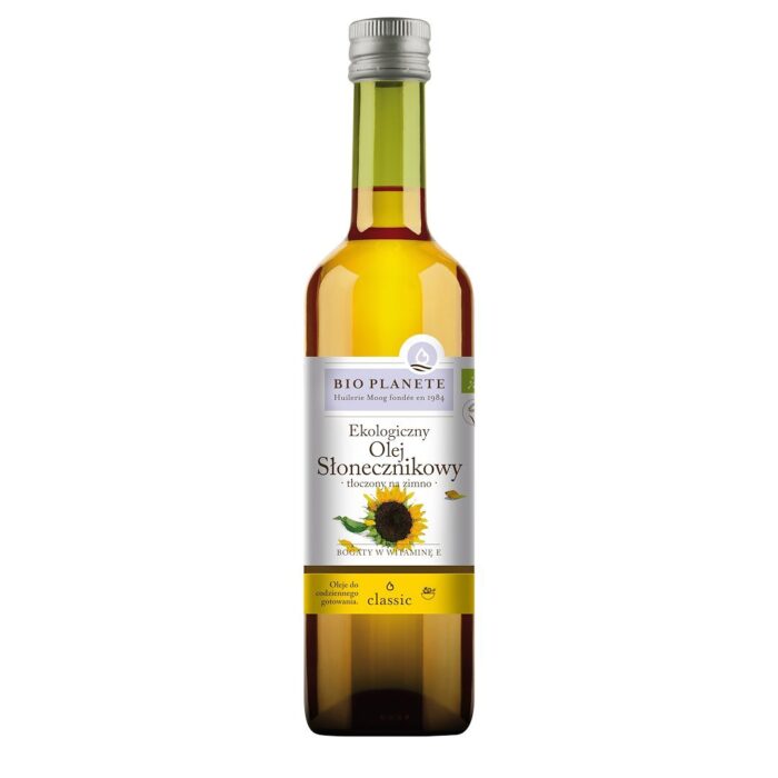 OLEJ SŁONECZNIKOWY TŁOCZONY NA ZIMNO BIO 500 ml - BIO PLANETE - obrazek 2
