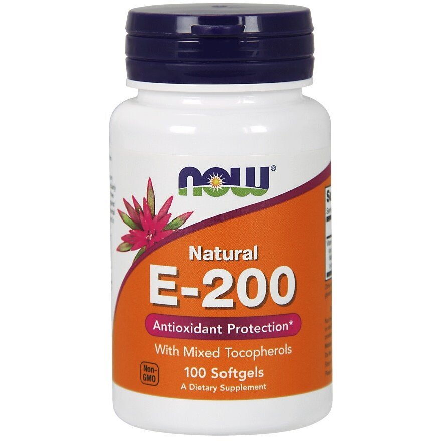 37f923a194763dc43c87e424590e8ca3-1.jpg Vitamin E-200 - Natural (Mixed Tocopherols) - 100 softgels - obrazek 1