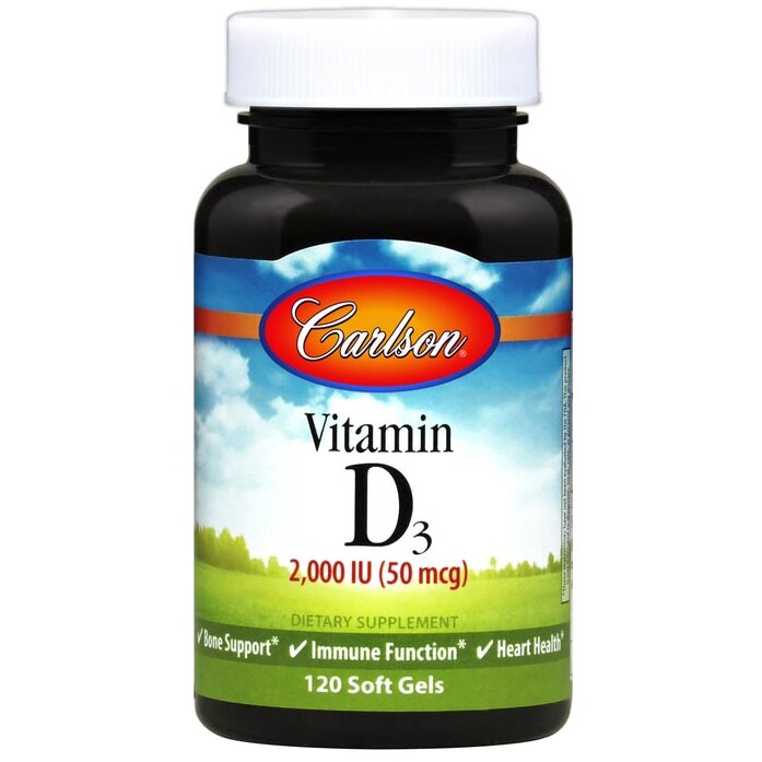 3c80b35a8a684174aeeb3d207713b0aa-1.jpg Vitamin D3, 2000 IU - 120 softgels - obrazek 1