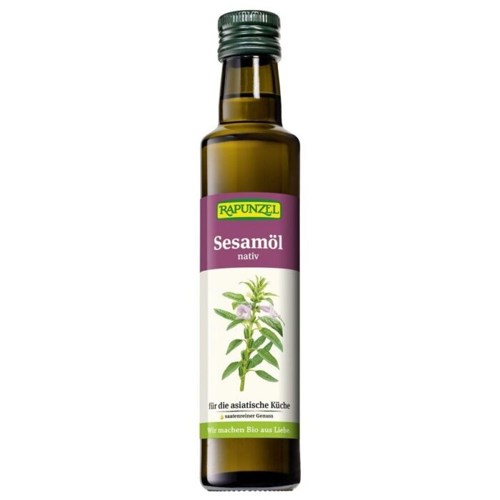 OLEJ SEZAMOWY TŁOCZONY NA ZIMNO BIO 250 ml - RAPUNZEL - obrazek 1