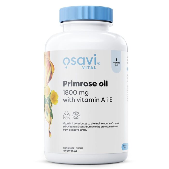 Primrose Oil with Vitamin A & E, 1800mg - 180 softgels - obrazek 1