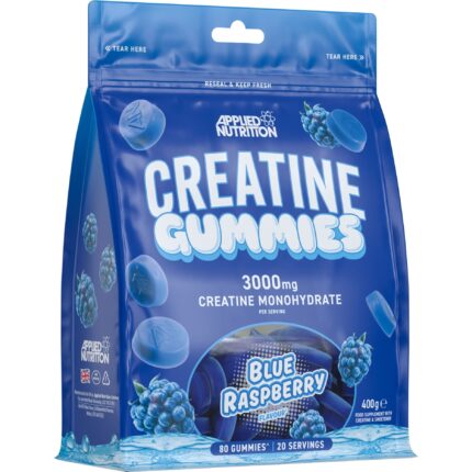 Creatine Gummies, Blue Raspberry - 80 gummies