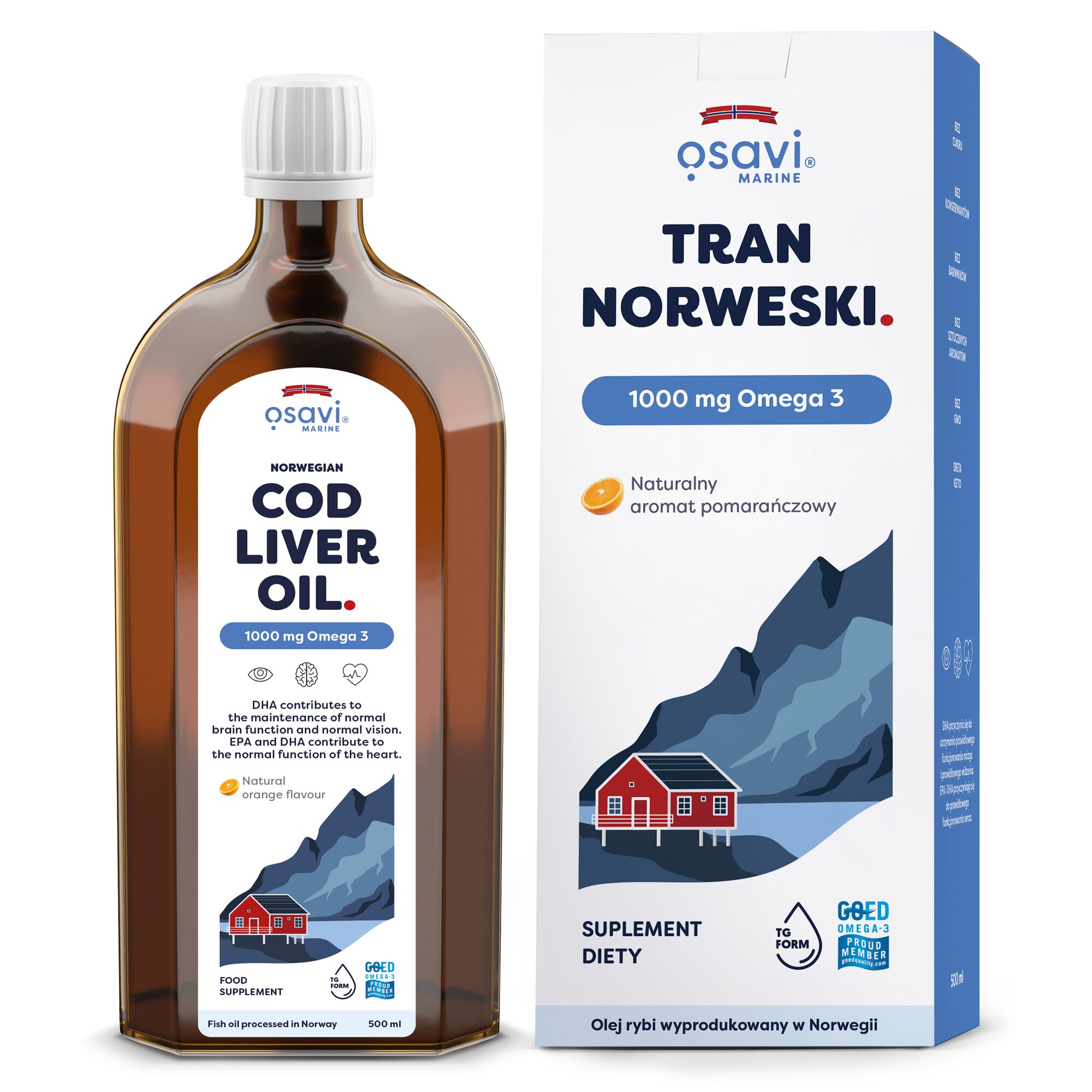 43d6a8adafa0f9cf79d89bcd3694575a-1.jpg Tran Norweski, 1000mg Omega 3 (Pomarańcza) - 500 ml. - obrazek 1