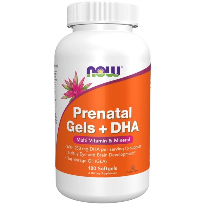 Prenatal Gels + DHA - 180 softgels - obrazek 1