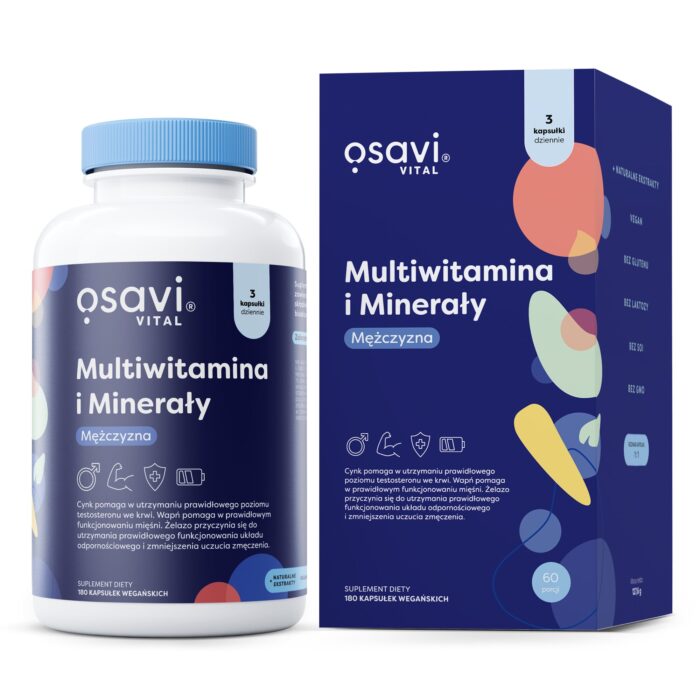 Multiwitamina i Minerały Mężczyzna - 180 vegan caps - obrazek 1